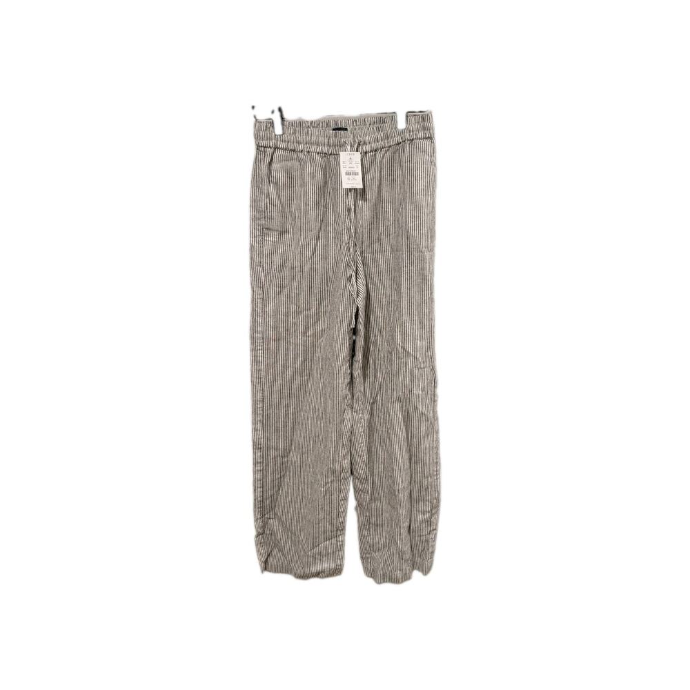 J.Crew Women 00 Linen-Blend Slim Wide-leg Drawstring Pant Stripe NWT
